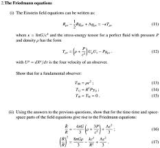 The Friedmann Equations The Einstein