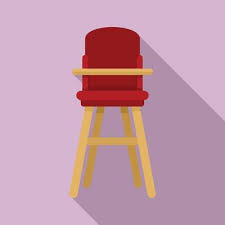 High Chair Vector Art Icons And
