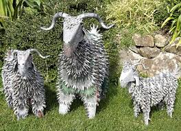 Corrugated Iron Art Animals Sheep