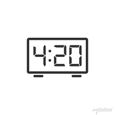 4 20 Digital Clock Icon Isolated On