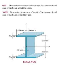 6 91 determine the moment of inertia