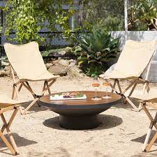 Large 94cm Fire Pit Timber Table