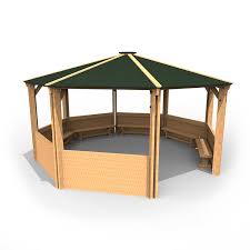 Octagonal Shelter With Sides And