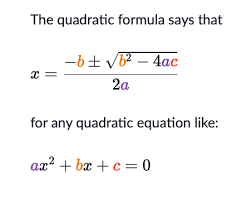 Quadratic Equations Diagram Quizlet