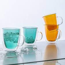Colored Borosilicate Glass Coffee Mug