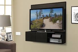 Wall Mounted Media Cabinet Featuring