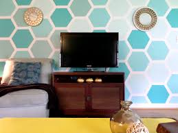 Diy Ombre Painted Hexagon Accent Wall