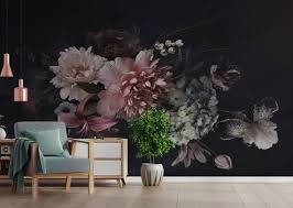 Dark Fl Wallpaper Colorful Flowers