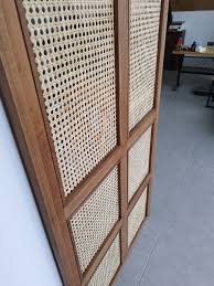 Rattan Door Panel Sliding Door Bi
