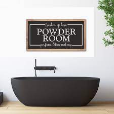 Powder Room Sign Farmhouse Bathroom