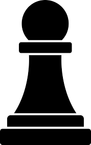 Flat Style Pawn Chess Icon In Black
