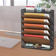 Wood Wall File Holder 7 Tier Hanging