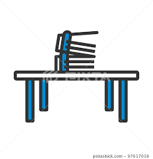 Office Low Table Icon Stock