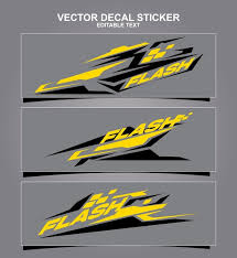 Decal Sticker Race Sport Design Flash