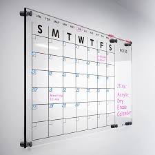 Clear Acrylic Wall Calendar White Bo