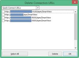 deleting connection urls