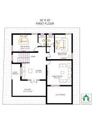 Floor Plan For 50 X 50 Plot 5 Bhk