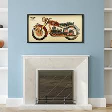 Holy Furious Motorbike Dimensional Collage Framed Graphic Art Under Glass Wall Art