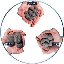 Black Fire Rock 1 2 1 Rounded Pebbles For Fire Pits Fireplaces 10 Pounds