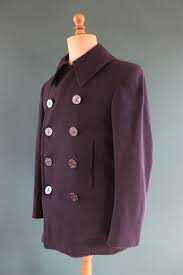 Vintage 1940s Ww2 Pea Coat Usn Jacket