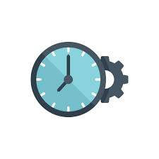 Clock Gear Time Icon Simple Vector