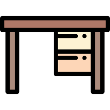 Desk Detailed Rounded Lineal Color Icon