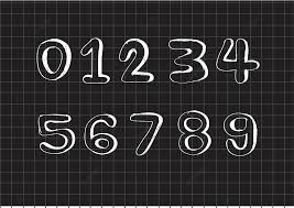 Sketch Numbers And Mathematics Symbols