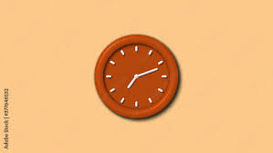Best Brown Color 3d Wall Clock Icon On
