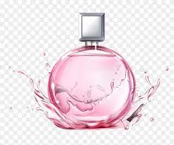 Pink Perfume Bottle On Transpa