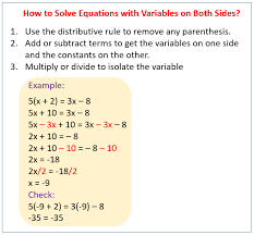 Solving Equations With Variables On