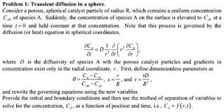 Spherical Catalyst Particle Of Radius