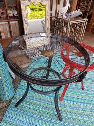 Bike Wheel Table Large Black