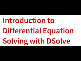 Solving Diffeial Equations In