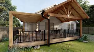 Wood Frame Patio Covers Cascade Fence