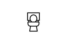 Washroom Toilet Seat Logo Icon Graphic
