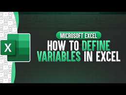 Define Variables In Microsoft Excel