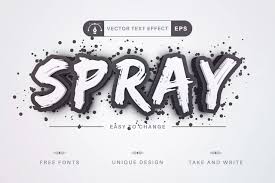 Spray Editable Text Effect Font