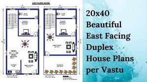 20x40 East Facing Duplex House Plans As