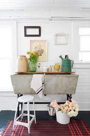 A Vintage Concrete Laundry Sink In The