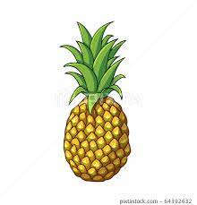 Fresh Pineapple Cartoon Vector Icon