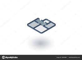 Architectural Apartment Plan Icon Stock