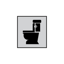 Badge Toilet Glyph Icon Vector Cut