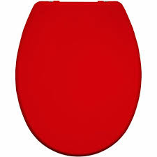Traditional Toilet Seat Red Bathroom