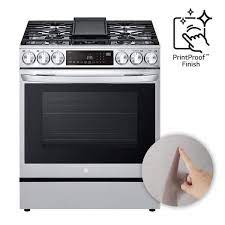 Lg 6 3 Cu Ft Smart Probake Convection Instaview Gas Slide In Range With Air Fry Stainless Steel