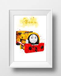 Thomas And Friends Watercolor Print Ben