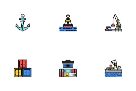 Container Port Tool Icon Pack 20