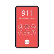Emergency Call 911 On Screen Smartphone