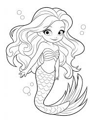 43 Mermaid Coloring Pages For Kids And