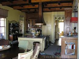 a coffered ceiling with beams