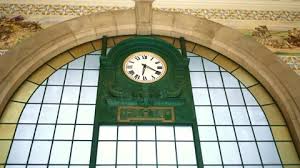Train Station Clock Stock Footage
